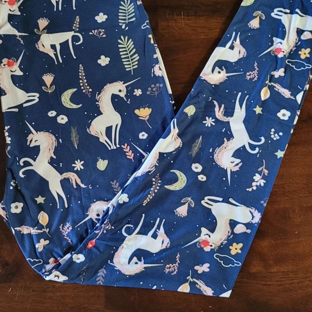 Lularoe Navy Unicorn Print Leggings... New